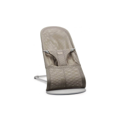 BabyBjorn - Крісло-шезлонг Bouncer Bliss Mesh, Grey Beige (сіро-бежевий)