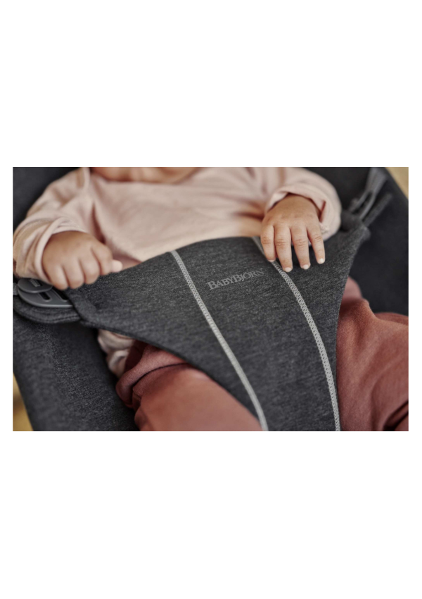 BabyBjorn - Крісло-шезлонг Bouncer Bliss 3D Jersey, Charcoal Grey (чорно-сірий)
