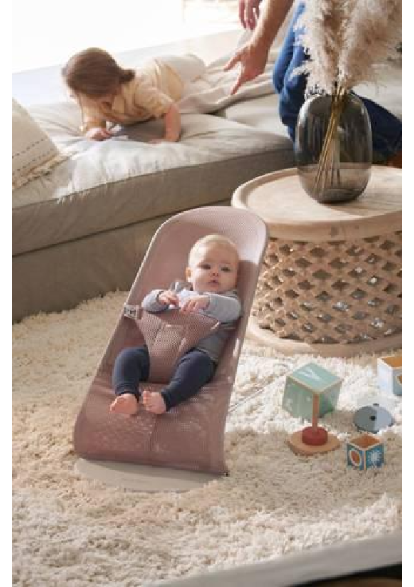 BabyBjorn - Крісло-шезлонг Bouncer Bliss Mesh, Dusty Pink (пильно-рожевий)