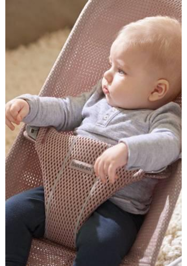 BabyBjorn - Крісло-шезлонг Bouncer Bliss Mesh, Dusty Pink (пильно-рожевий)