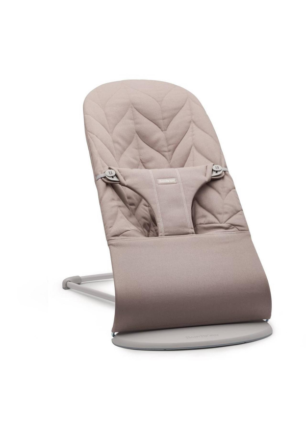 BabyBjorn - Крісло-шезлонг Bouncer Bliss Cotton Petal Quilt, Sand Gray (сіро-бежевий)