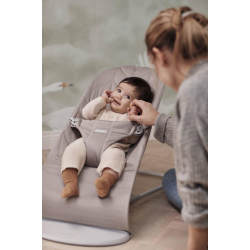 BabyBjorn - Крісло-шезлонг Bouncer Bliss Cotton Petal Quilt, Sand Gray (сіро-бежевий)