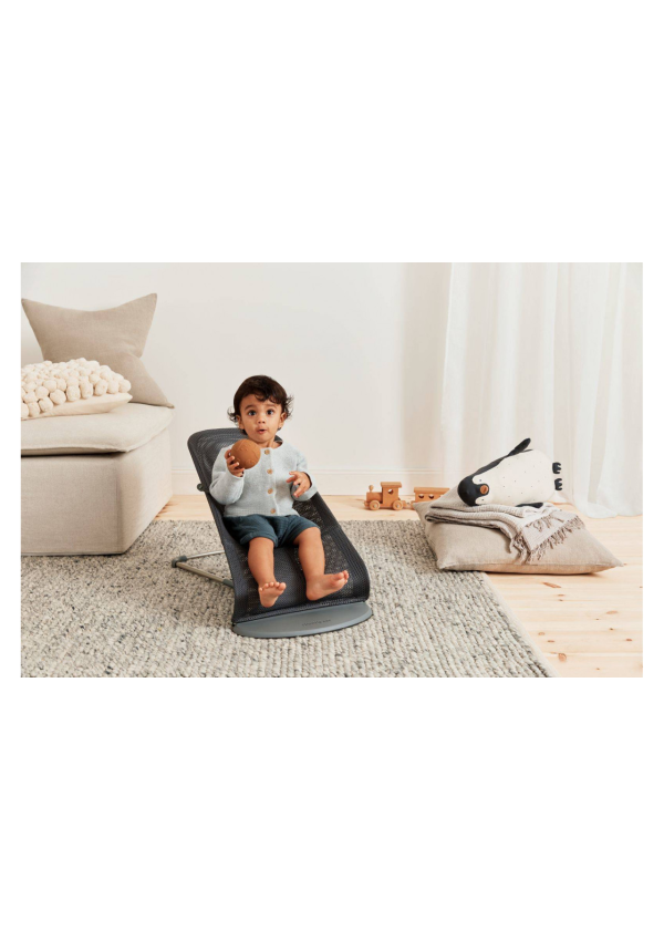 BabyBjorn - Крісло-шезлонг Bouncer Bliss Mesh, Anthracite (антрацит)