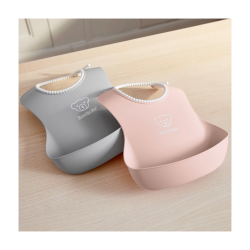 Набір слинявчиків BabyBjorn Grey/Powder Pink 2 шт.