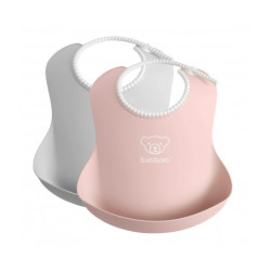 Набір слинявчиків BabyBjorn Grey/Powder Pink 2 шт.