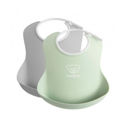 Набір слинявчиків BabyBjorn Grey/Powder Green 2 шт.