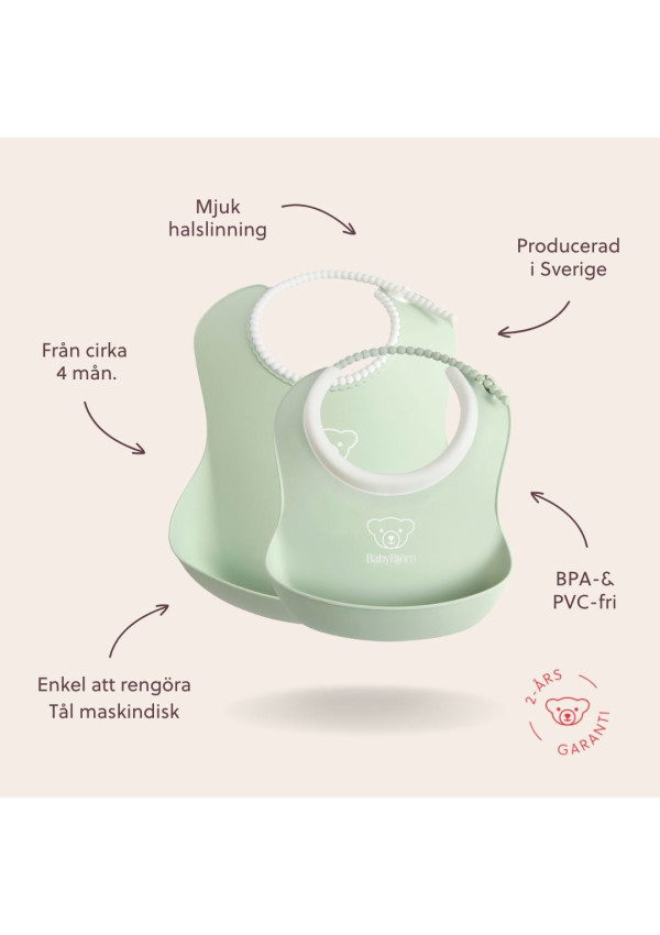 Набір слинявчиків BabyBjorn Powder Green 2 шт.
