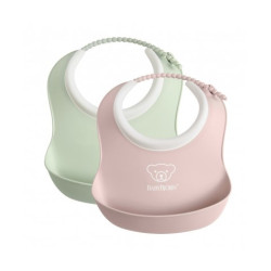 Набір слинявчиків маленьких BabyBjorn Powder Green/Powder Pink 2 шт.
