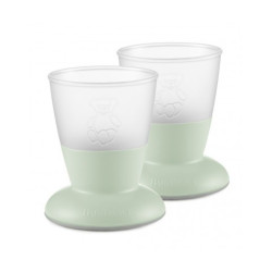 Дитячі склянки BabyBjorn Powder Green 2 шт., 9 міс.+