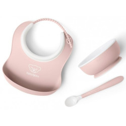 Набір дитячого посуду BabyBjorn Powder Pink, 3 ел.