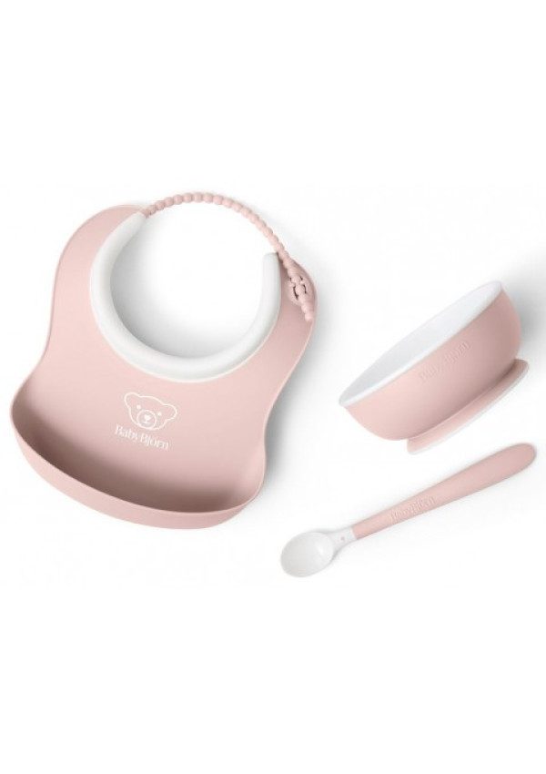 Набір дитячого посуду BabyBjorn Powder Pink, 3 ел.