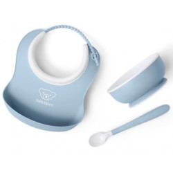 Набір дитячого посуду BabyBjorn Powder Blue, 3 шт.