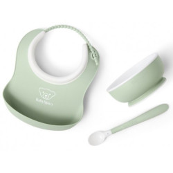 Набір дитячого посуду BabyBjorn Powder Green, 3 ел.