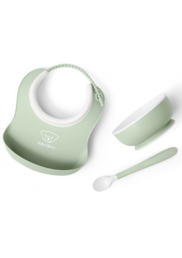 Набір дитячого посуду BabyBjorn Powder Green, 3 ел.