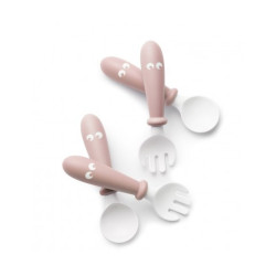 Дитячі столові прибори BabyBjorn Powder Pink 4 шт., 4 міс.+