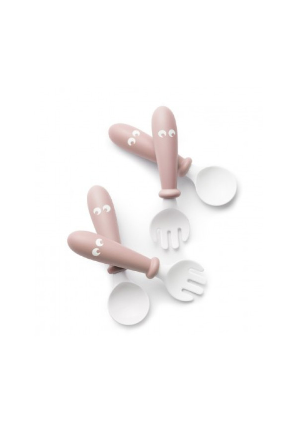 Дитячі столові прибори BabyBjorn Powder Pink 4 шт., 4 міс.+