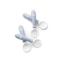 Дитячі столові прибори BabyBjorn Powder Blue 4 шт., 4 міс.+