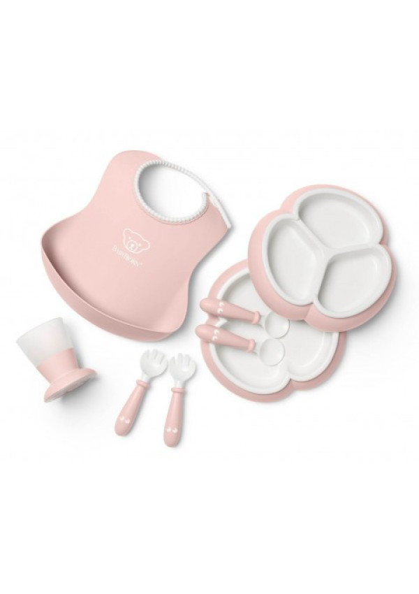 Набір дитячого посуду BabyBjorn Powder Pink, 8 ел.