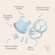 Набір дитячого посуду BabyBjorn Powder Blue, 8 ел.