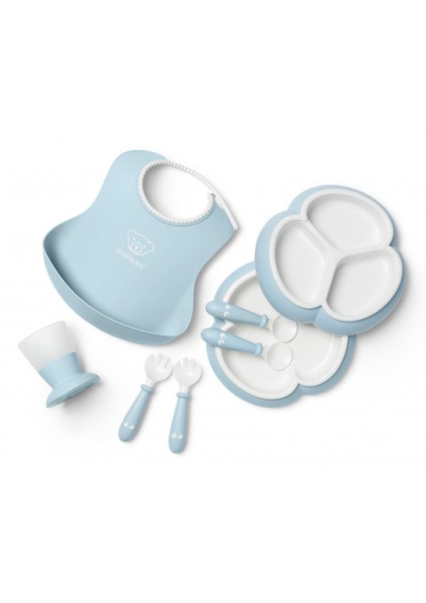 Набір дитячого посуду BabyBjorn Powder Blue, 8 ел.