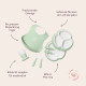 Набір дитячого посуду BabyBjorn Powder Green, 8 ел.