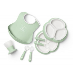 Набір дитячого посуду BabyBjorn Powder Green, 8 ел.