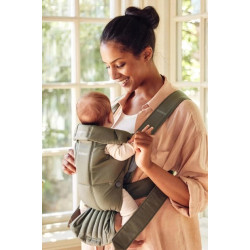 Рюкзак-кенгуру для немовлят BabyBjorn MINI Woven Dark Green