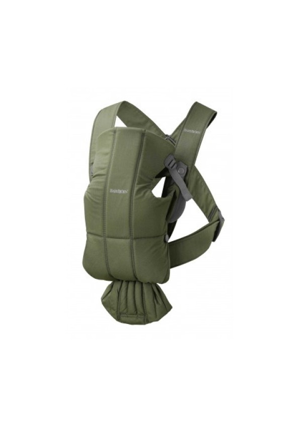 Рюкзак-кенгуру для немовлят BabyBjorn MINI Woven Dark Green