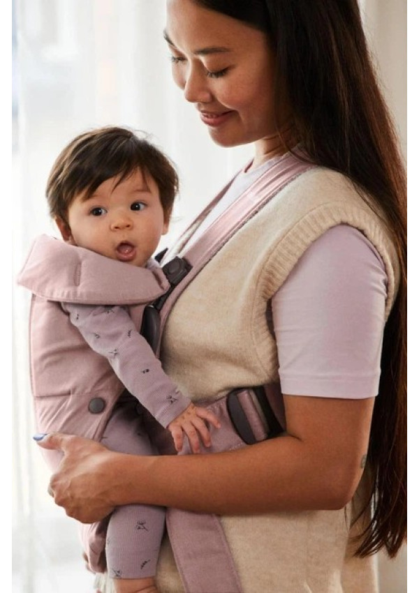 Рюкзак-кенгуру для немовлят BabyBjorn MINI Woven Dusty Pink