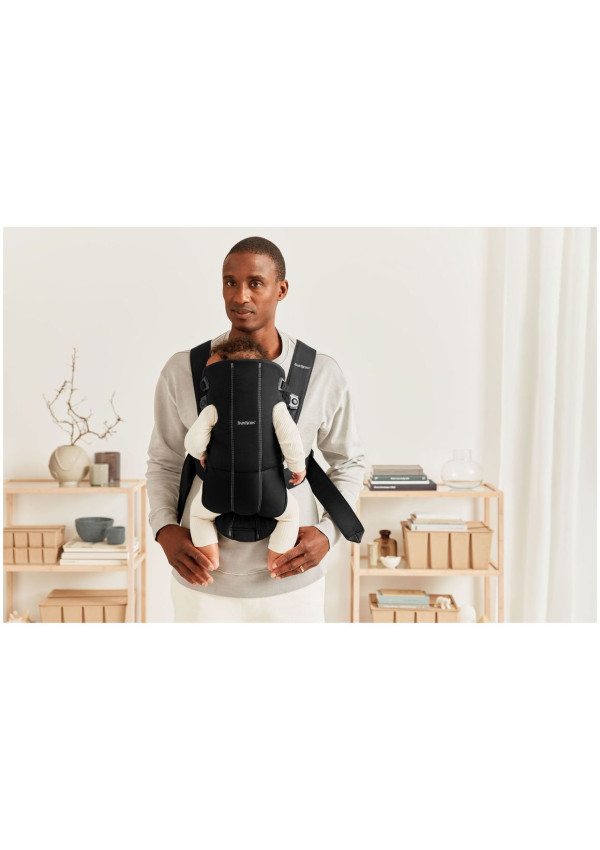 Рюкзак-кенгуру для немовлят BabyBjorn MINI Cotton Black