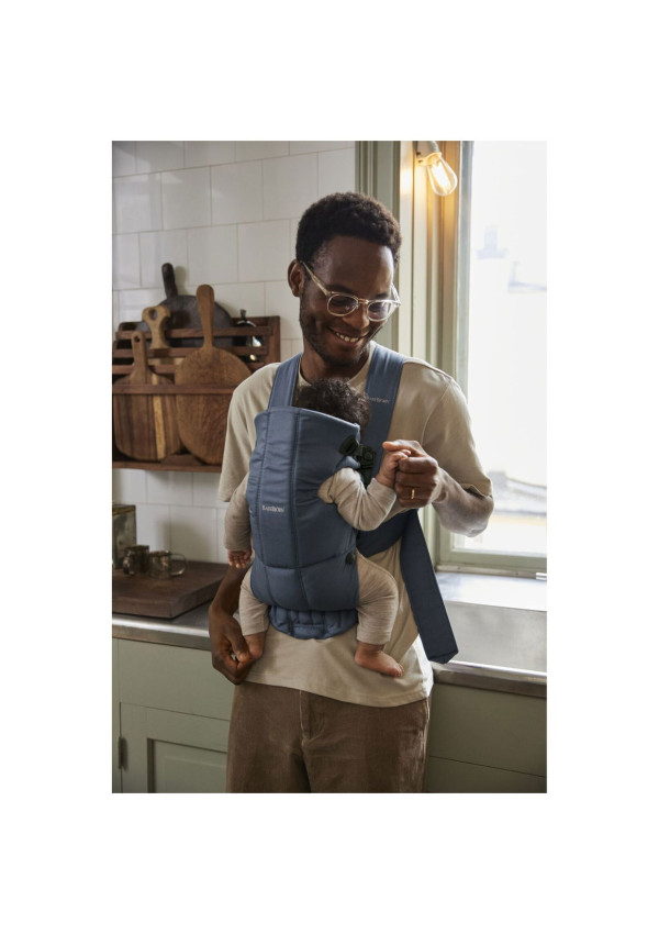 Рюкзак-кенгуру для немовлят BabyBjorn MINI Woven Vintage Indigo