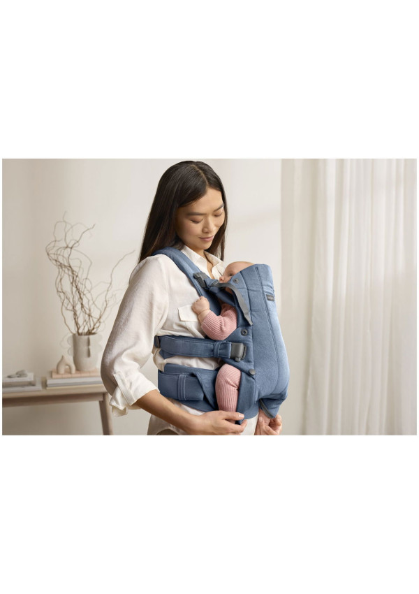 Рюкзак-кенгуру для немовлят BabyBjorn Harmony Woven Navy Blue Melange