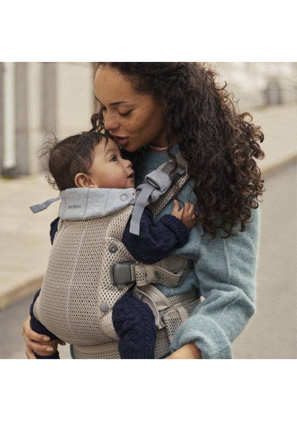 Рюкзак-кенгуру для немовлят BabyBjorn Harmony Mesh 3D Grey Beige