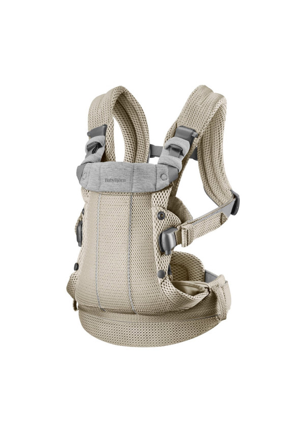 Рюкзак-кенгуру для немовлят BabyBjorn Harmony Mesh 3D Grey Beige
