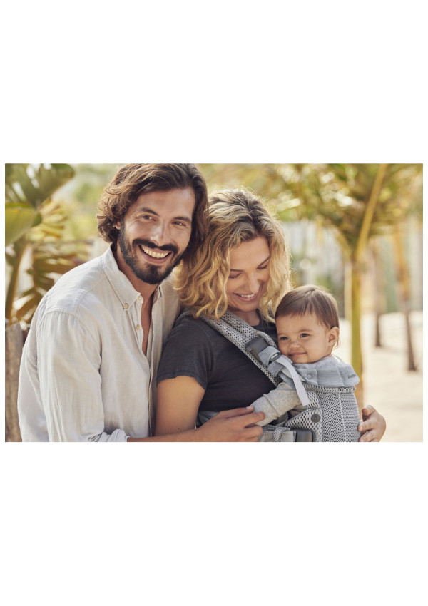 Рюкзак-кенгуру для немовлят BabyBjorn Harmony Mesh 3D Light Grey