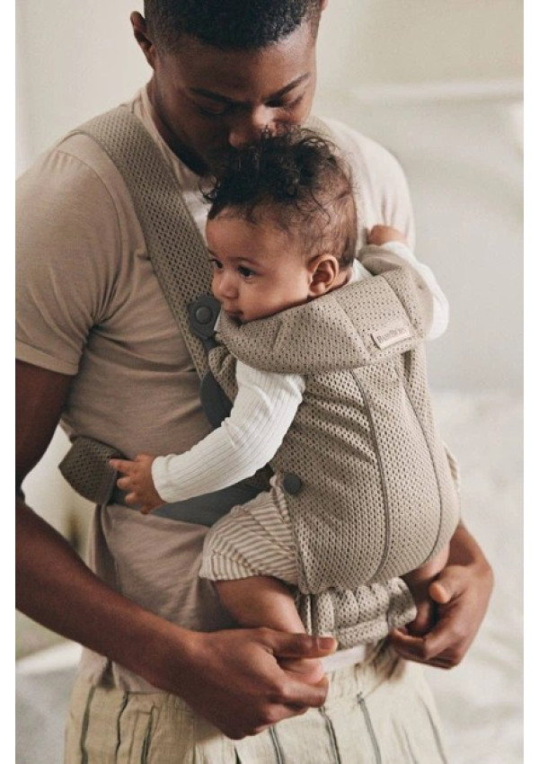 Рюкзак-кенгуру для немовлят BabyBjorn MINI 3D Mesh Sand Grey