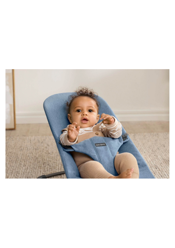Шезлонг для немовлят BabyBjorn Balance BLISS Woven Navy Blue Melange