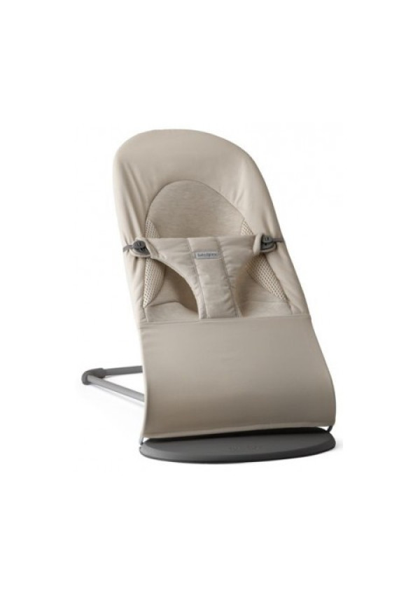 Шезлонг для немовлят BabyBjorn Bouncer BALANSE SOFT Woven/Jersey Tri Fabric Sand Grey