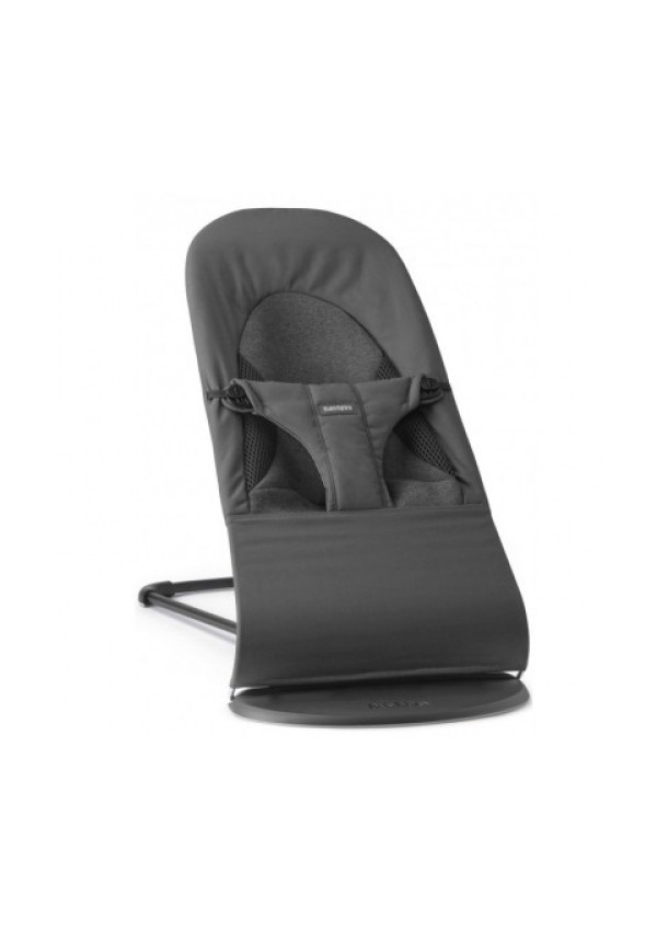 Шезлонг для немовлят BabyBjorn Bouncer BALANCE SOFT Woven/Jersey Tri Fabric Dark Grey