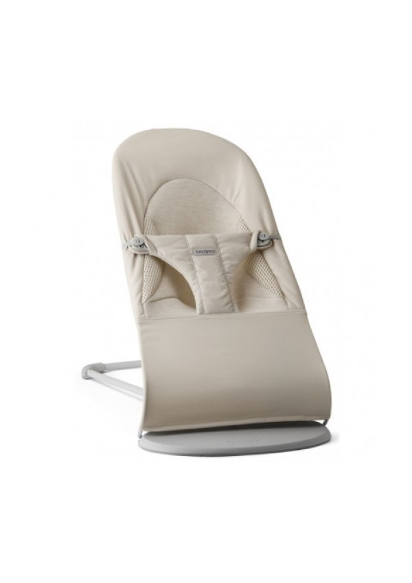 Шезлонг для немовлят BabyBjorn Bouncer BALANCE SOFT Woven/Jersey Tri Fabric Light Beige
