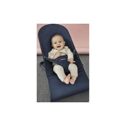 Шезлонг для немовлят BabyBjorn Bouncer BLISS Woven Navy Blue Classic Quilt