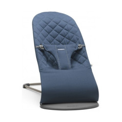 Шезлонг для немовлят BabyBjorn Bouncer BLISS Woven Navy Blue Classic Quilt