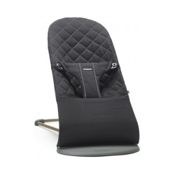 Шезлонг для немовлят BabyBjorn Bouncer BLISS Woven Black Classic Quilt