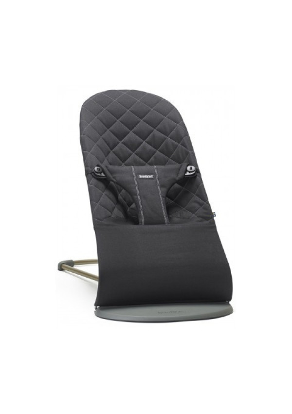 Шезлонг для немовлят BabyBjorn Bouncer BLISS Woven Black Classic Quilt