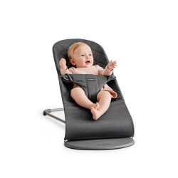 Шезлонг для немовлят BabyBjorn Bouncer BLISS Woven Anthracite Classic Quilt