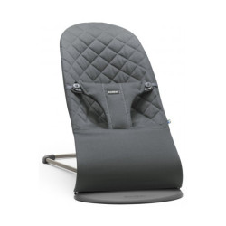 Шезлонг для немовлят BabyBjorn Bouncer BLISS Woven Anthracite Classic Quilt