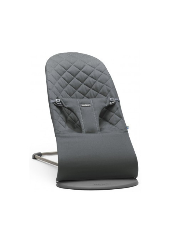 Шезлонг для немовлят BabyBjorn Bouncer BLISS Woven Anthracite Classic Quilt