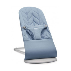 Шезлонг для немовлят BabyBjorn Bouncer BLISS Woven Petal Quilt Blue