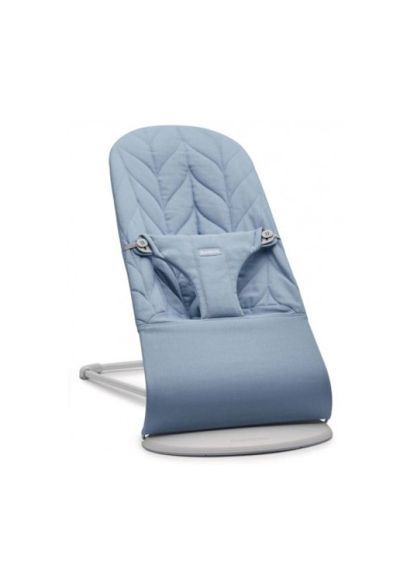 Шезлонг для немовлят BabyBjorn Bouncer BLISS Woven Petal Quilt Blue