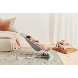 BabyBjorn - Крісло-шезлонг Bouncer Bliss Cotton Petal Quilt, Light Grey (світло-сірий)